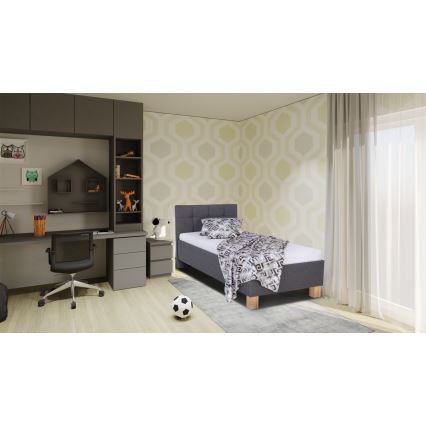 Udobna postelja s prostorom za odlaganje brez vzmetnice MARIA ONE 90x200 cm siva