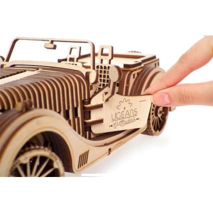 Ugears - 3D lesena mehanična sestavljanka Car roadster