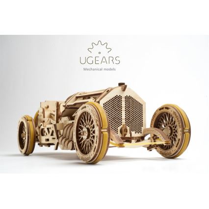 Ugears - 3D lesena mehanična sestavljanka U9 Car Grand Prix