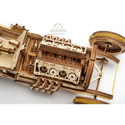 Ugears - 3D lesena mehanična sestavljanka U9 Car Grand Prix