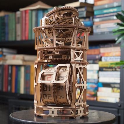 Ugears - 3D lesena mehanična sestavljanka Urni mehanizem s tourbillonom