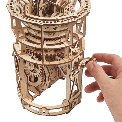 Ugears - 3D lesena mehanična sestavljanka Urni mehanizem s tourbillonom