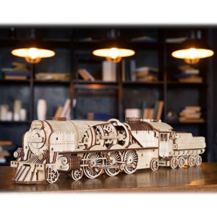 Ugears - 3D wooden mechanical puzzle V-Express steam locomotive s tender