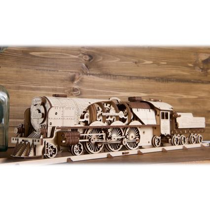 Ugears - 3D wooden mechanical puzzle V-Express steam locomotive s tender