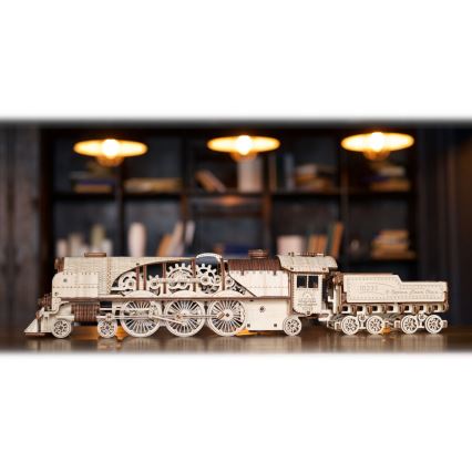 Ugears - 3D wooden mechanical puzzle V-Express steam locomotive s tender