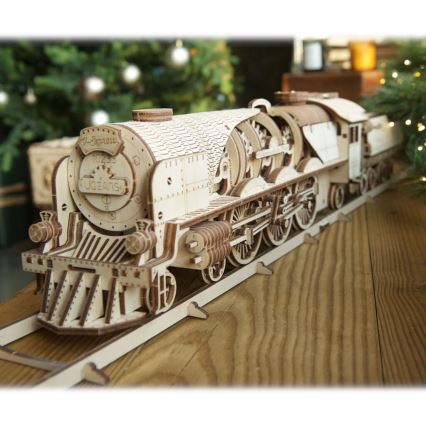 Ugears - 3D wooden mechanical puzzle V-Express steam locomotive s tender