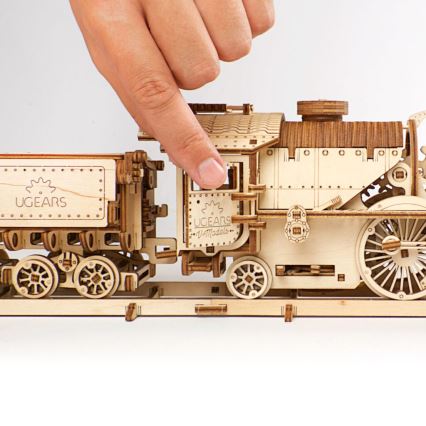 Ugears - 3D wooden mechanical puzzle V-Express steam locomotive s tender