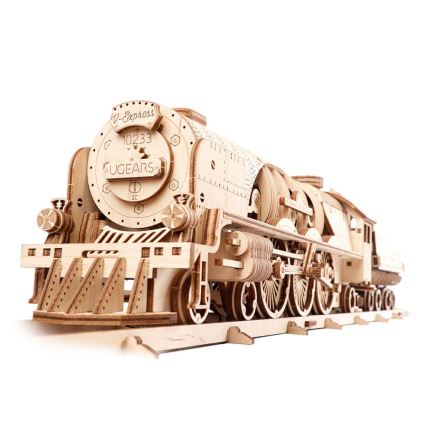 Ugears - 3D wooden mechanical puzzle V-Express steam locomotive s tender