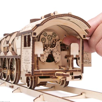 Ugears - 3D wooden mechanical puzzle V-Express steam locomotive s tender