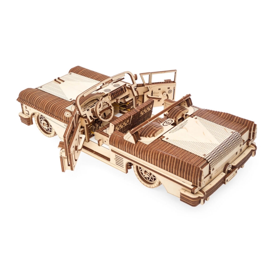 Ugears - 3D lesena mehanska sestavljanka Cabriolet