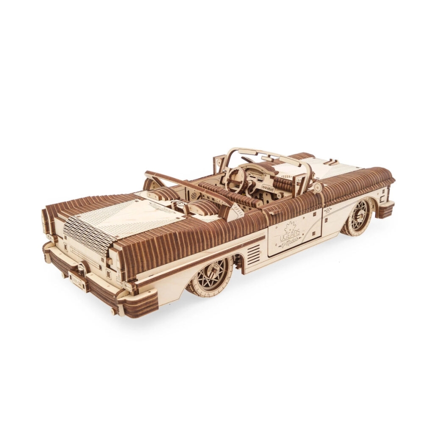 Ugears - 3D lesena mehanska sestavljanka Cabriolet