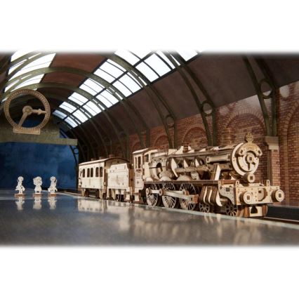 Ugears - 3D lesena mehanska sestavljanka Harry Potter Hogwarts express