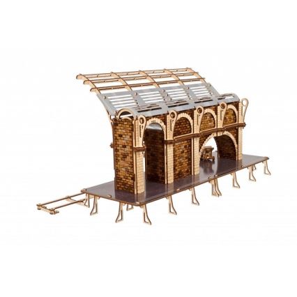Ugears - 3D lesena mehanska sestavljanka Harry Potter železniški peron