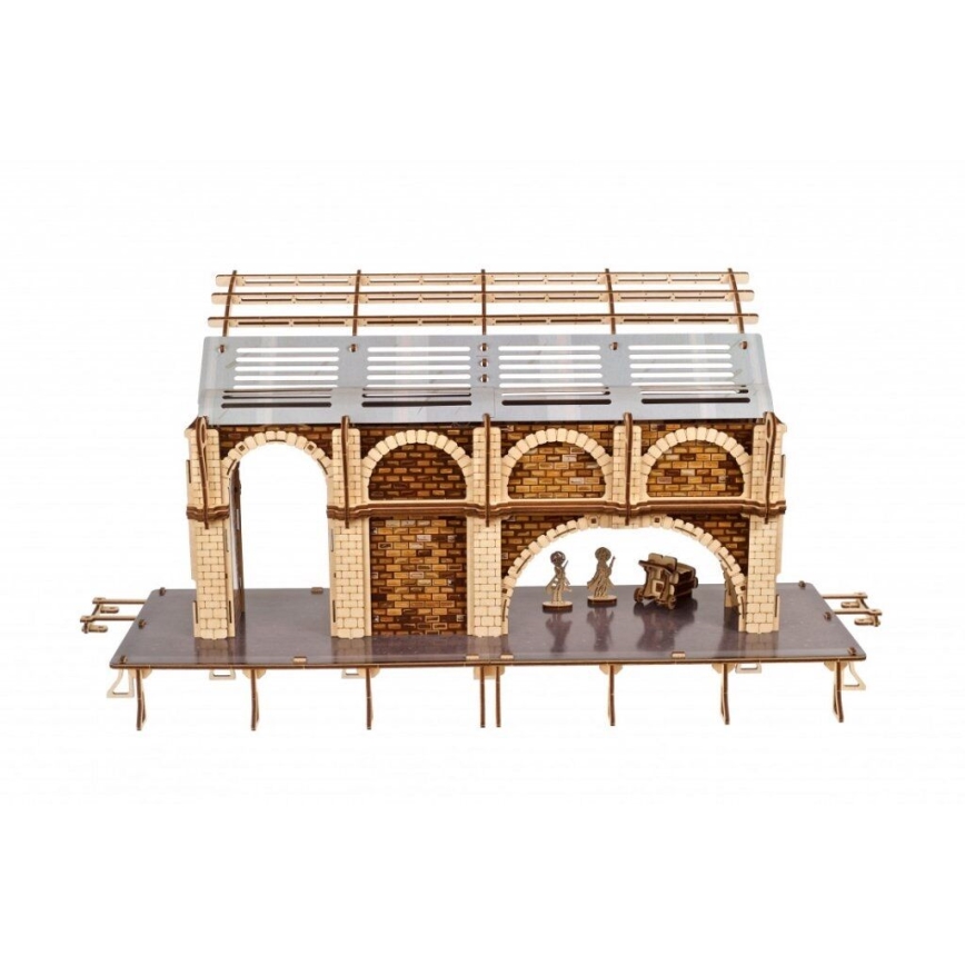 Ugears - 3D lesena mehanska sestavljanka Harry Potter železniški peron
