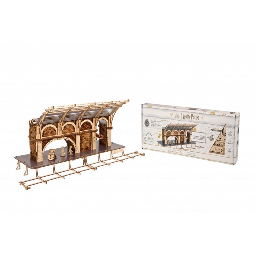 Ugears - 3D lesena mehanska sestavljanka Harry Potter železniški peron
