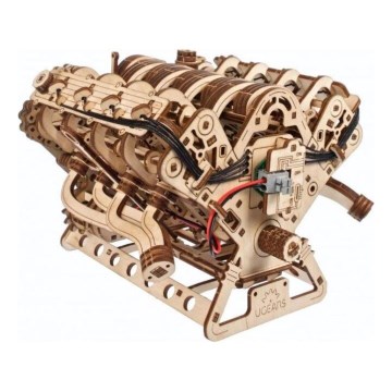 Ugears - 3D lesena mehanska sestavljanka Motor V8