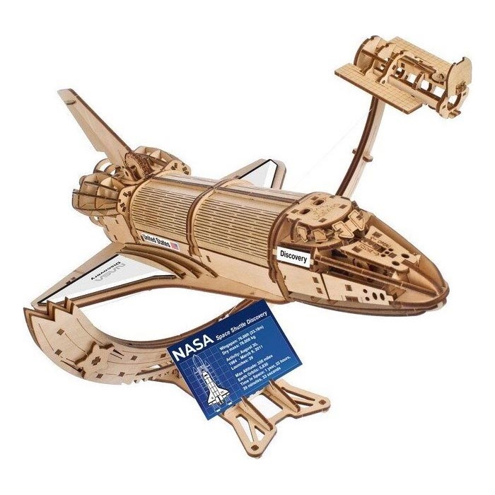Ugears - 3D lesena mehanska sestavljanka NASA space shuttle