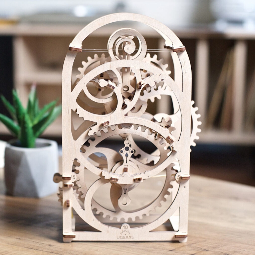 Ugears - 3D lesena mehanska sestavljanka Urni mehanizem