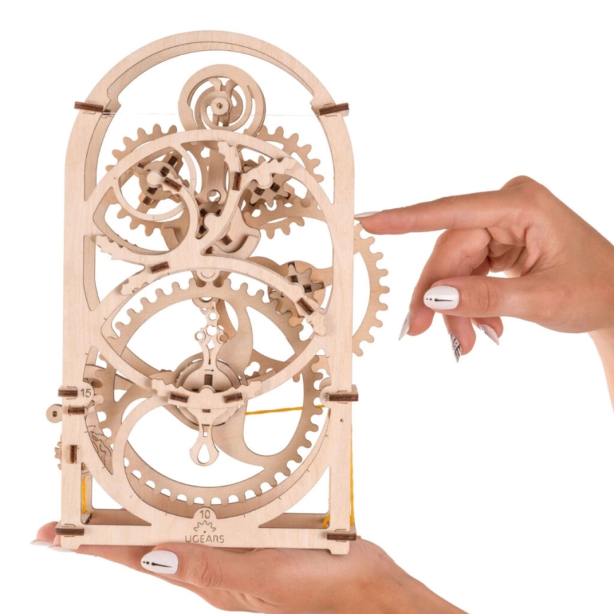 Ugears - 3D lesena mehanska sestavljanka Urni mehanizem