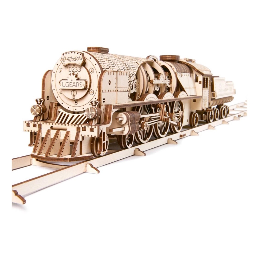 Ugears - 3D wooden mechanical puzzle V-Express steam locomotive s tender