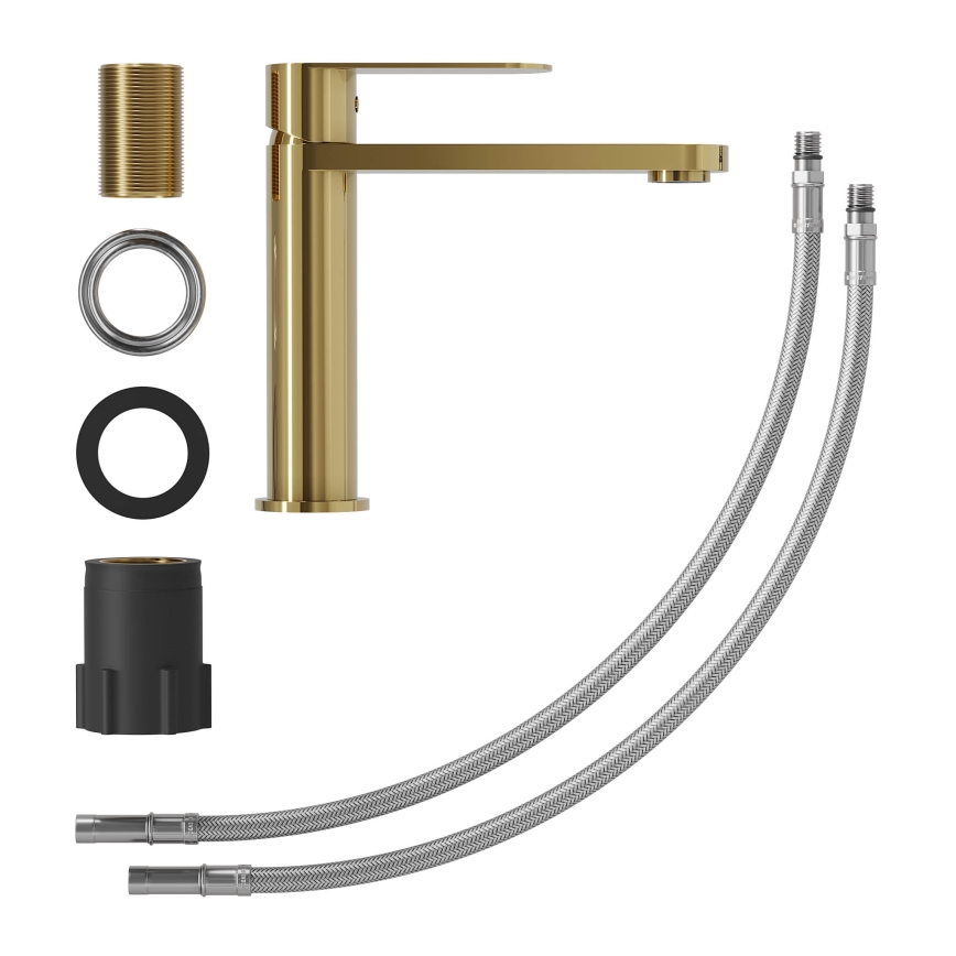 Umivalna pipa TARNBY 17,3 cm, sijajna medenina