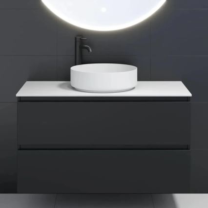 Umivalnik za pult LJORDAL Ø 40 cm, jeklo/bela