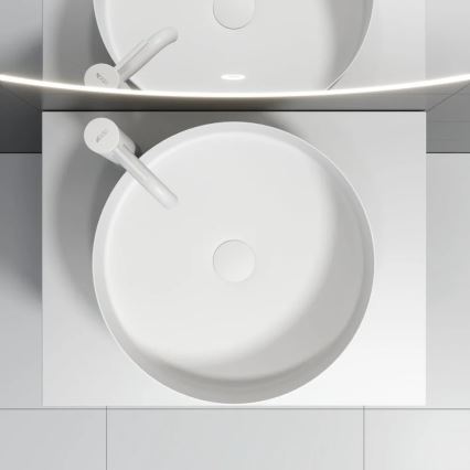 Umivalnik za pult LJORDAL Ø 40 cm, jeklo/bela