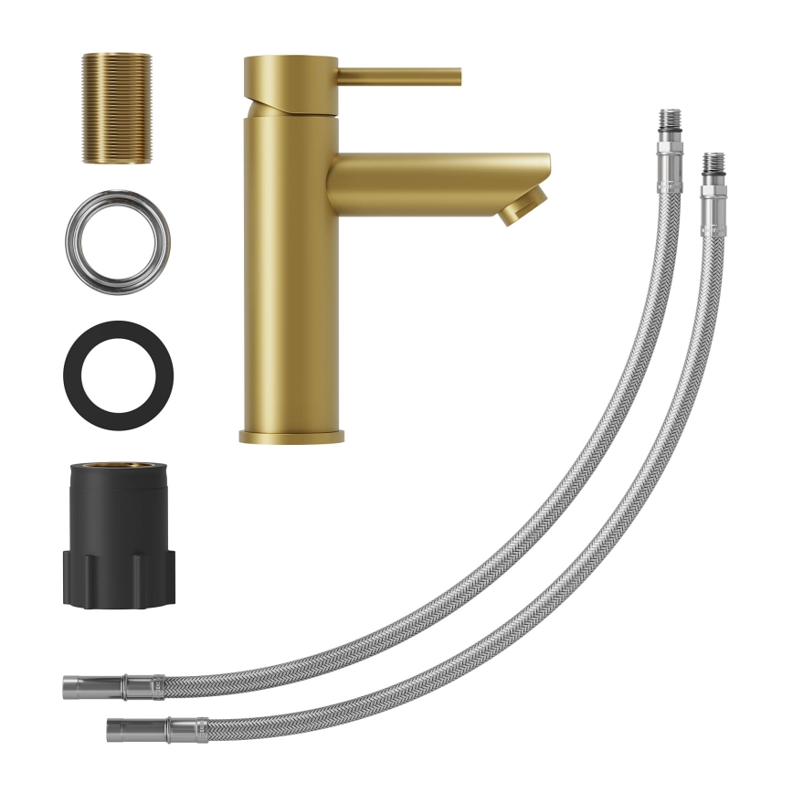 Umivalniška baterija RINGSTED 17,8 cm brušena medenina