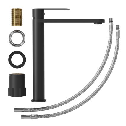 Umivalniška baterija TARNBY 27,3 cm mat črne barve