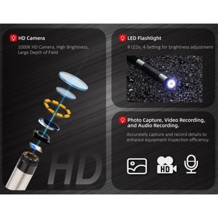 Uni-T - Boreskop 3,7V 3000 mAh IP67 1m