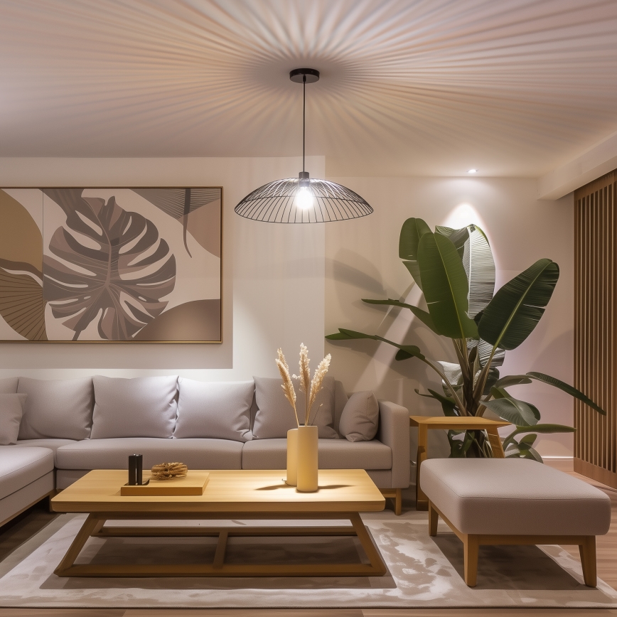 Univerzalen abažur CURITIBA Ø 60 cm, črn