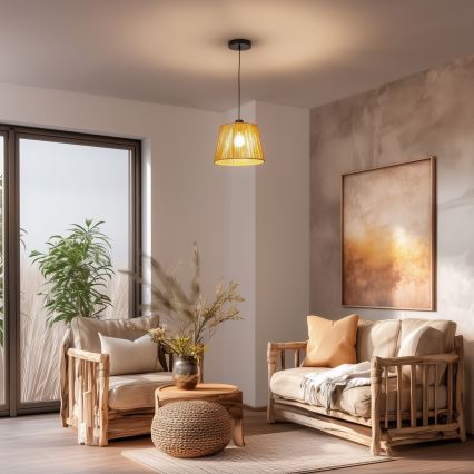 Univerzalen abažur KERIA, premer 28 cm, rjave barve