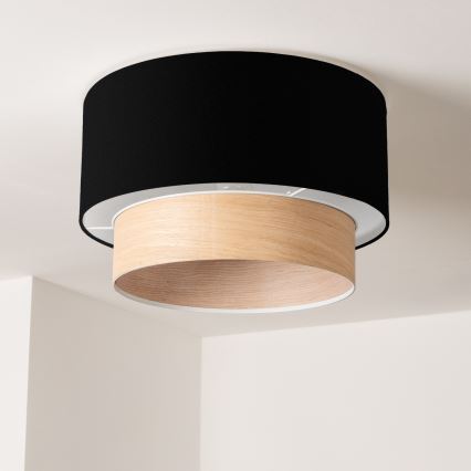Univerzalen abažur KERIA, premer 50 cm, črna/bež