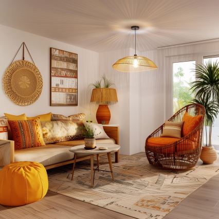 Univerzalen abažur KERIA, premer 70 cm, rjave barve