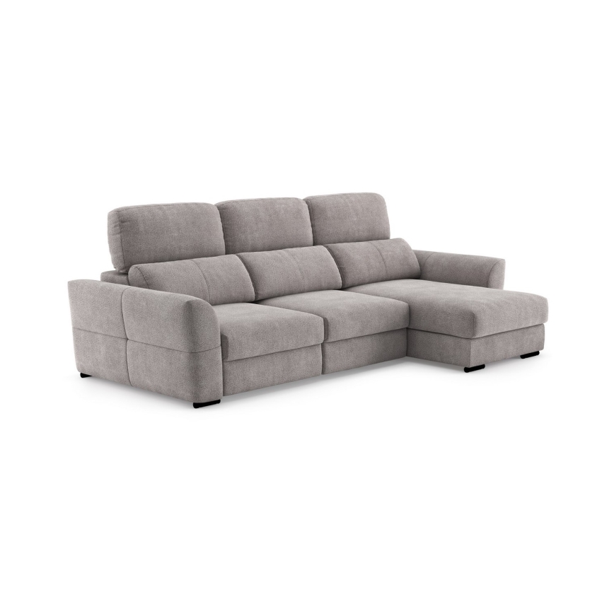 Vsestranski kotni raztegljiv trosed s shranjevalnim prostorom TRENTO taupe