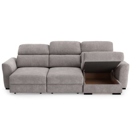 Vsestranski kotni raztegljiv trosed s shranjevalnim prostorom TRENTO taupe