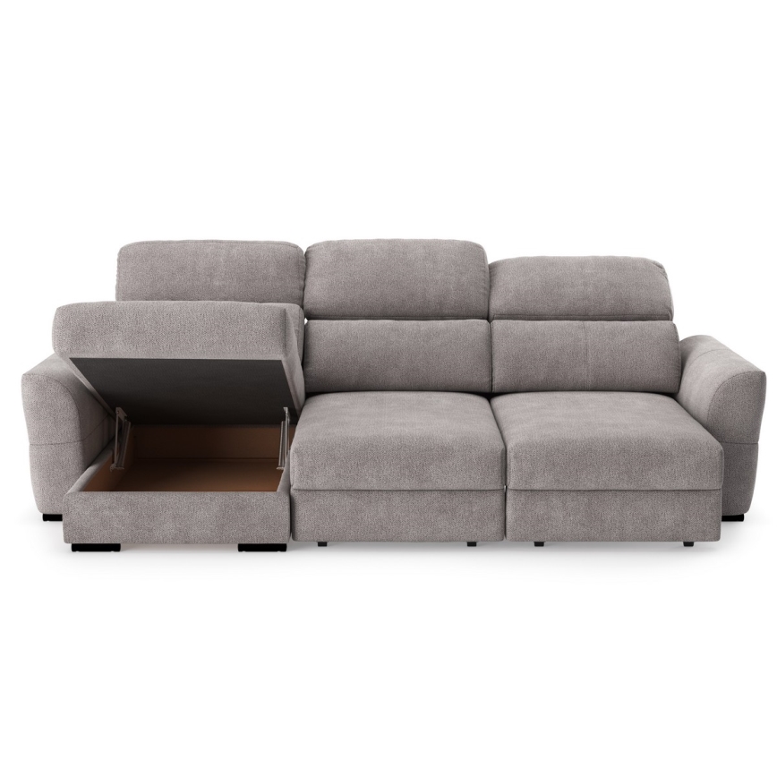 Vsestranski kotni raztegljiv trosed s shranjevalnim prostorom TRENTO taupe