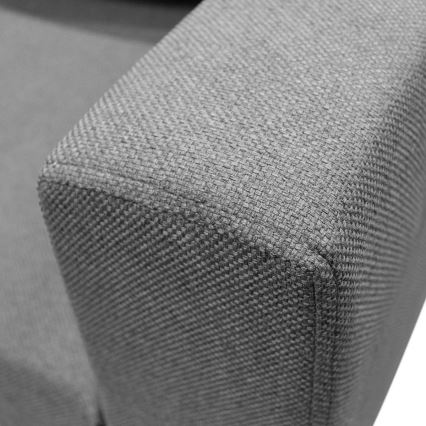 Univerzalna raztegljiva kotna sedežna garnitura v obliki črke U SEYA z vgrajenim prostorom za shranjevanje, siva