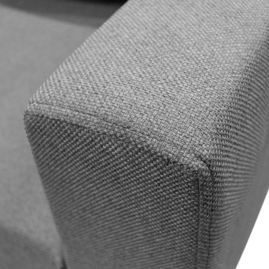 Univerzalna raztegljiva kotna sedežna garnitura v obliki črke U SEYA z vgrajenim prostorom za shranjevanje, siva