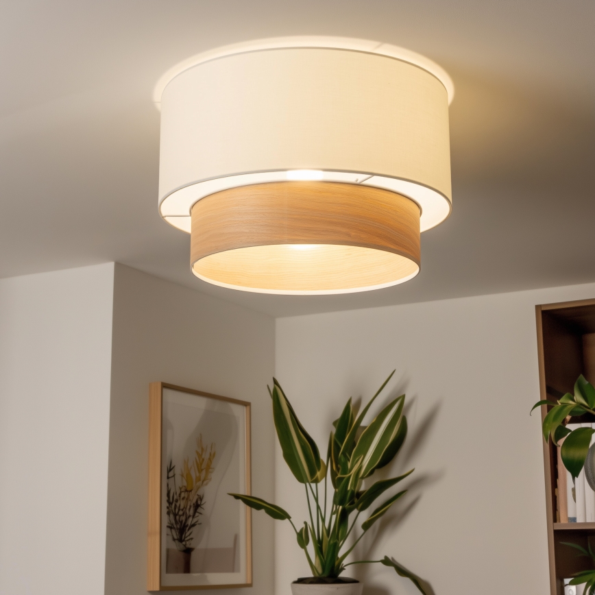 Univerzalni abažur KERIA, premer 50 cm, bela/bež