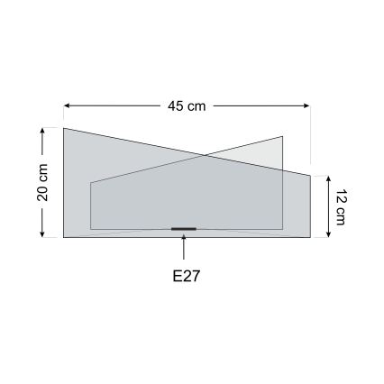 Univerzalni senčnik GALAXY E27 pr. 45 cm bež/zlata