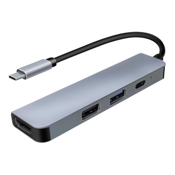 USB-C hub 4v1 Power Delivery 100W in HDMI 4K