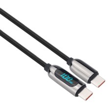 USB-C kabel a zaslonom 100W 1m