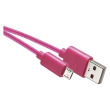 USB kabel USB 2.0 A priključek/USB B mikro priključek roza