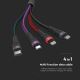 USB kabel USB-A / USB Lightning / MicroUSB / USB-C 1,2m multicolor