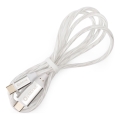 USB kabel USB-C / USB-C priključek z LED osvetlitev 60W 1m bela