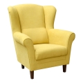 Ušesni fotelj GALA, rumene barve