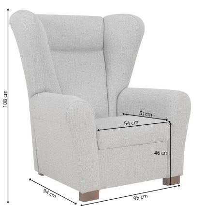 Ušesni naslanjač VIVA v modri barvi