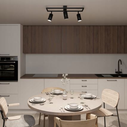 Usmerjena svetilka 3xGU10/30W/230V črna