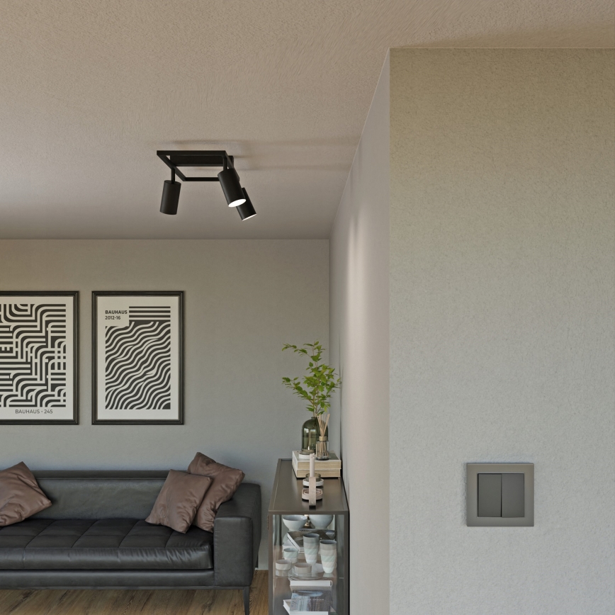 Usmerjena svetilka 3xGU10/30W/230V črna